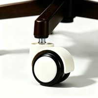Roulettes de remplacement en nylon et caoutchouc de 2 pouces pour chaise de bureau, pivotantes, à roulement à billes, pour mobilier de bureau et de maison, vente en gros
