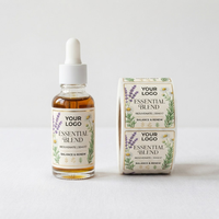 Autocollants personnalisés pour huiles essentielles de soin de la peau avec votre illustration, autocollants découpés étanches pour huiles corporelles, pour le branding des huiles essentielles