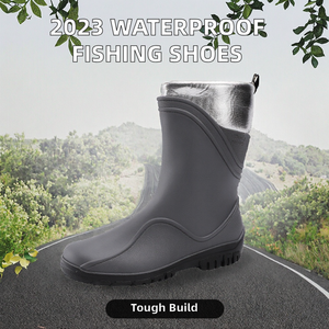 2023 bottes de pluie de jardin pour hommes de haute qualité élastique cheville <span class=keywords><strong>chaussures</strong></span> de pêche imperméables usine personnalisable à bas prix - Product Image 2