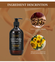 Huile de massage hydratante anti-cellulite amincissante aux graines de romarin et d'eucalyptus, huile essentielle composée nourrissante, marque privée, pour tous