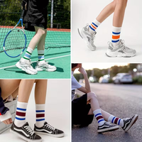 Chaussettes personnalisées avec logo de marque, broderie jacquard en gros pour hommes et femmes, chaussettes en coton écologiques personnalisées