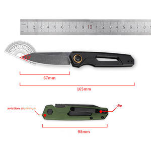 Couteau pliant de survie pour le camping et la chasse en plein air, logo et boîte d'origine 7550, CPM154, aluminium aéronautique, couteau de poche - Product Image 2