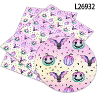 Rouleau en cuir motif horreur Halloween pour nœuds 30x136cm pour matériaux faits à la main artisanat imprimé croix Faux cuir