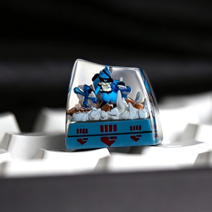 Tecla Artesanal de Resina Impresa en 3D de Lucario de Pokémon, Mecanizada por CNC para Teclado Mecánico MX - Product Image 1