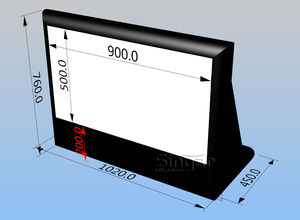 Écran de projection gonflable portable géant de 34 pieds pour fêtes, cinéma en plein air, projection de films en extérieur, cinéma drive-in - Product Image 3