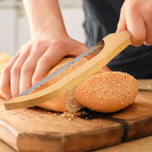 Cortador <span class=keywords><strong>de</strong></span> Pan Manual <span class=keywords><strong>de</strong></span> Madera Premium para Pan Casero, Herramientas y Accesorios para Hornear, Juego <span class=keywords><strong>de</strong></span> Cuchillos <span class=keywords><strong>de</strong></span> Madera - Product Image 4