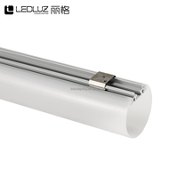 Profilé en aluminium T60 de 60mm de diamètre avec couvercle givré PC suspendu ou tube lumineux monté en surface