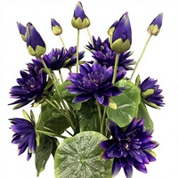 Handgemachte künstliche Seerose Pflanze Zweige Home Decoration Lotus Flower Prop für Weihnachten Tempel Teich Blumen dekoration