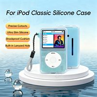 Funda de silicona blanca de 13,5 mm para iPod Classic 6.ª generación, gruesa, para iPod Video 5.ª generación, 60 GB, 80 GB + cordón