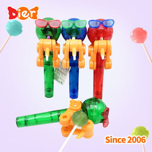 Caramelos al por mayor etiqueta privada personalizada Halal fruta dulce sabor caramelo duro piruleta con lindo Flash Robot niños caramelo juguete ODM - Product Image 4