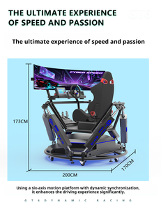 Simulateur de course automobile VR 9D en intérieur, jeux d'arcade 6DOF, expérience de conduite à 3 écrans pour les aéroports et les parcs d'attractions - Product Image 2