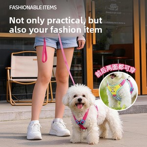 Nouvelle laisse rétractable pour <span class=keywords><strong>chien</strong></span>, <span class=keywords><strong>harnais</strong></span> de poitrine en forme de I pour promenade, vente en gros transfrontalière - Product Image 3