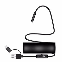 Mini caméra endoscopique étanche avec câble souple réglable 7 mm pour inspection USB Android pour voiture