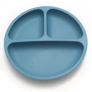 <span class=keywords><strong>Assiette</strong></span> d'alimentation pour bébé en silicone à trois compartiments, antidérapante, ronde, à ventouse, motif sourire, très vendue - Product Image 6