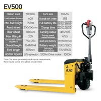 Vente de liquidation 3 tonnes 2500kg transpalette élévateur élévateur à fourche cric transpalette électrique