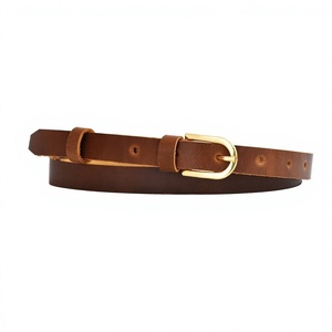 Vintage Brown Cow Hide Leather Casual <b>Belt</b> <b>for</b> <b>Men</b> Women Square Silver Pin <b>Buckle</b> Striped Pattern Durable Customizable Length - Product Image 1