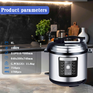 Penanak tekanan listrik pintar 6l, kapasitas besar multifungsi aluminium anti lengket fitur Stainless Steel penggunaan rumah tangga - Product Image 5