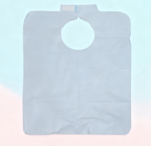 Babero desechable a precio de fábrica, babero compuesto de película de papel impermeable degradable para adultos y niños, para uso médico y sanitario - Product Image 1