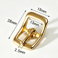 Boucle à goupille réglable de luxe en laiton massif, à pointe unique rectangulaire, pour la fabrication de ceintures en cuir, de sangles et de quincaillerie intérieure pour sacs DIY
