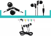 Headphone Earbuds Murah Grosir Laris Manis, Kabel 3.5mm Jack In-Ear Stereo Sekali Pakai untuk Bus, Kereta, Sekolah