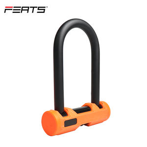 FERTS 140X200mm avec PVC Enduit U Manille Serrure de Vélo <span class=keywords><strong>pour</strong></span> Vélo/E-Scooter/Gardon <span class=keywords><strong>Porte</strong></span>/<span class=keywords><strong>Porte</strong></span> de Bureau - Product Image 2