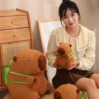 Peluche Capybara Ours Super Douce Rembourrée en Coton PP, Mignonne et Originale, Cadeau d'Anniversaire Kawaii, Vente en Gros