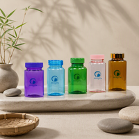 Bouteille en PET de 120 ml avec logo personnalisé, emballage en plastique pour vitamines et compléments alimentaires, pour pilules, gommes et aliments nutritionnels