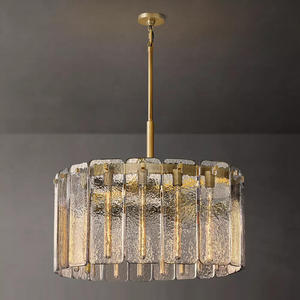 Lustre rond en fer rustique de 36 pouces, design italien, LED, pour salon, salle de banquet, mariage, lustre moderne - Product Image 1