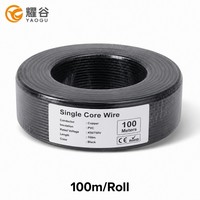 Cable Eléctrico de Cobre Trenzado Negro con Aislamiento de PVC, 450/750V Clase 2, para Cableado de Tableros de Distribución