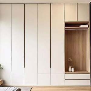 Fabricantes Chinos Suministran Armario de Dormitorio de Lujo, Diseño Moderno, Tablero MR HDF, Armario Empotrado en la Pared - Product Image 5