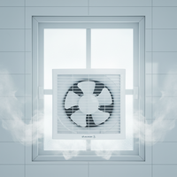 Ventilateur extracteur mural intérieur à persiennes avec grille, certifié CE, CB, SASO, vente chaude