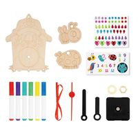 Kit de Manualidades de Reloj de Madera para Niños, Diseño 2024, Juego de Arte de Reloj Cuco, Juguetes de Pintura para Niños