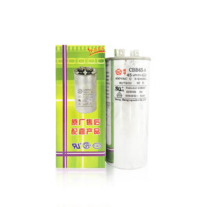 CBB65A <span class=keywords><strong>Compresseur</strong></span> de climatisation manuel <span class=keywords><strong>Condensateur</strong></span> de démarrage 450V 20/25/30/35/40/45/50/55/60/65/70/80/100uF Aluminium Commercial - Product Image 1