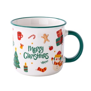 Mug en porcelaine écologique personnalisable avec couvercle, motif de Noël mignon, idéal pour les cadeaux d'entreprise lors d'événements d'ouverture - Product Image 5