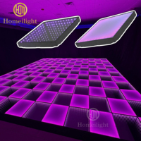 Panel de Espejo Infinito de 12x12 pies con Efecto 3D, Pista de Baile LED DMX para Bodas, Fiestas y Salones de Baile