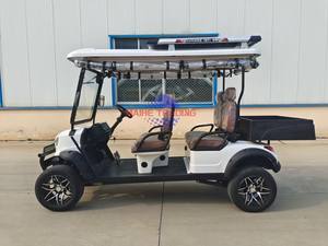 Voitures de golf électriques de luxe 4+2 places, 6 personnes, avec batterie au lithium, sièges multicolores, intelligentes et haut de gamme, prix d'usine - Product Image 5