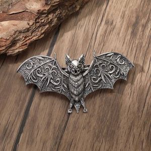 Retro Viking Gothic Bat Rune Hair <b>Clip</b> <b>Spring</b> <b>Clip</b> Gothic Bat Rune Hairpin Halloween Punk Style Bat Lady Alloy Hairpin - Product Image 1