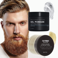Pommade d'argile pour hommes, finition ferme mate, pâte de cire pour cheveux, Gel capillaire transparent Soluble à base d'eau approuvé par le coiffeur