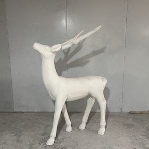Escultura Decorativa em Fibra de Vidro com Acabamento em Arenito, Formato de Cervo, Feita à Mão, Impermeável, para Ambientes Internos e Externos - Product Image 6
