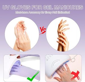 Gants de protection UV UPF50+ pour <span class=keywords><strong>les</strong></span> <span class=keywords><strong>ongles</strong></span>, sans doigts, anti-soleil, noirs, demi-doigts, respirants, réutilisables, en polyester, pour lampe à <span class=keywords><strong>ongles</strong></span>, manucure - Product Image 5