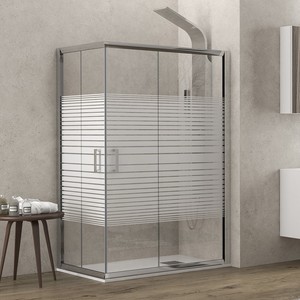 Box Doccia Senza Telaio Kamalu K410 120X90 cm con Porta Scorrevole Serigrafata, Altezza 180cm per Camera da Letto e Bagno, Esterno 6mm - Product Image 1