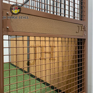 沙漠色永久马厩，钢架通风，竹制马厩前板，铰链门 - Product Image 6