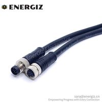 Gerade A Codierung M8 Rundst ecker 8-poliges Stecker-Buchse-Kabel 2m Länge