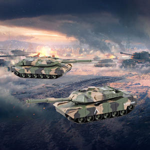 Modèles de voitures miniatures en alliage à l'échelle 1:24, chars Tiger et <span class=keywords><strong>Leopard</strong></span>, nouveaux chars militaires avec son et lumière, jouets à tirer en arrière, vente en gros de modèles - Product Image 2