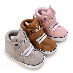 2024 New Cute Fox-themed Baby Boots Adorable Cotton And PU Soft Sole Footwear Baby Shoes