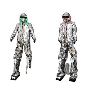 Stilt lens clothing LED glow helmet bar KTV out of wine clothing stage show costumes