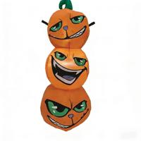 Décoration d'Halloween gonflable LED 3 niveaux en forme de citrouille maléfique DST, 1,8 à 2,4 m, avec pompe à air électrique, pour extérieur, décoration effrayante