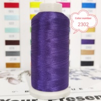 Fil à broder pour ordinateur 108D/2 direct d'usine 5000 avec bord de broderie 135 grammes Technique mercerisée par gland en polyester