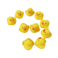 Mini canard de bain jaune, jouet aquatique qui sonne, en caoutchouc, pour bébé de 0 à 24 mois, 5 pièces