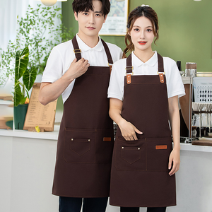 Bán buôn tùy chỉnh logo bền Polyester Đầu Bếp Nấu Ăn Tạp dề phong cách thời trang cho quán cà phê nhà hàng nhà bếp không thấm nước - Product Image 6